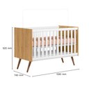 Ver imagem 3 de Quarto Bebe Infantil Q Encanto Berço Vira Cama e Guarda Roupas 3 Portas 2 Gavetas Retrô Qmovi
