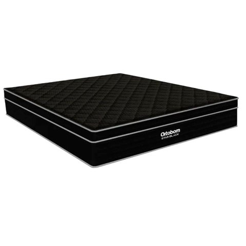 Colchão Casal Molas Ensacadas Star Black D45 Viscoelástico Superpocket (138x188x38) - Ortobom