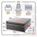 Ver imagem 2 de Cama Box Molas Ensacadas Preston Casal 138x188 King House