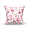 Kit Capa Almofada Rosa Floral 2 Unidades Grande 60cm x 60cm Tecido Jacquard com zíper - 5