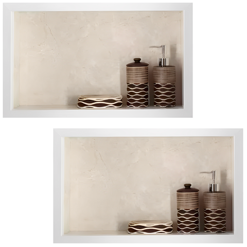 Kit 02 Nicho de Porcelanato Bege Barcel Polido 60x32cm