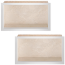 Ver imagem 4 de Kit 02 Nicho de Porcelanato Bege Barcel Polido 60x32cm