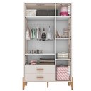 Ver imagem 3 de Guarda Roupa Quarto Infantil Iris com 3 Portas e 1 Gaveta Off White