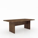 Ver imagem 3 de Escritório com Mesa para Computador Simples com Armário Prateleiras Portas Nogal - Fdecor