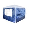 2 Paredes Laterais Tenda Gazebo 3x3 Isolamento 1 Fechada e 1 com Janela Azul Importway Iwpgz-az - 3