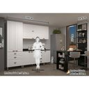 Ver imagem 2 de Armário de Cozinha Compacta 5 Peças com Tampo e Bancada com Painel Cristal Luciane Móveis