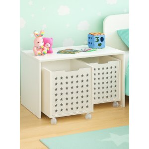 Baú Mesa de Cabeceira Atividades Infantil Organiza Decora