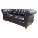 Ver imagem 1 de Conjunto c/ 2 Sofás Chesterfield Capitone Luis XV Corano Marrom 2M / Decoracao , sala tv estar, rece