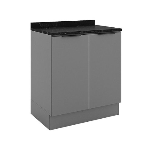 Balcão Lumina 80 Cm 2 Portas com Tampo 917121-01 Telasul