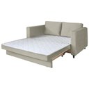 Ver imagem 3 de Sofá Cama Belize 2 Lugares Com Pés de Madeira e Rodízios Bege Claro
