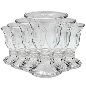 Jogo com 6 Taças para Sobremesa Gelato de Vidro Transparente 200ml