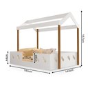 Ver imagem 2 de Cama Casinha Montessoriana Isa Mdf + Escorregador Infantil para Cama Montessoriana Top - Branco