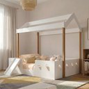 Ver imagem 3 de Cama Casinha Montessoriana Isa Mdf + Escorregador Infantil para Cama Montessoriana Top - Branco