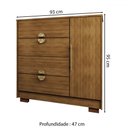 Ver imagem 4 de Cômoda Sapateira Búzios 1 Porta 4 Gavetas Nature - Panorama Móveis