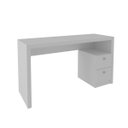 Ver imagem 2 de Escrivaninha Branca com 2 Gavetas 135x74cm Me4130 Branco