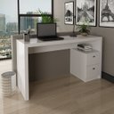 Ver imagem 1 de Escrivaninha Branca com 2 Gavetas 135x74cm Me4130 Branco