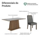 Ver imagem 4 de Conjunto Sala de Jantar Tampo de Vidro 6 Cadeiras Rustic/Cinza/Silver Tulipa Madesa