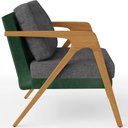 Ver imagem 7 de Kit 02 Poltronas Decorativas Sala Estar Pietra L02 Facto Verde Musgo Linho Cinza Escuro - Lyam