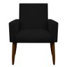 Poltrona Decorativa Nina Cadeira Escritório Recepção:preto - 1