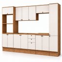 Ver imagem 3 de Cozinha Modulada Completa Compacta 14 Portas Vivace Cinamomo/Off White