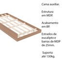 Ver imagem 3 de Cama auxiliar MDP CM8008 Amendoa - Gran Belo