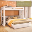 Ver mais imagens de Beliche Family Infantil/Juvenil com Nichos e Escada Multifuncional Moon Yescasa Branco