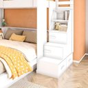 Ver imagem 7 de Beliche Family Infantil/Juvenil com Nichos e Escada Multifuncional Moon Yescasa Branco