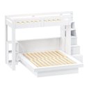 Ver imagem 2 de Beliche Family Infantil/Juvenil com Nichos e Escada Multifuncional Moon Yescasa Branco
