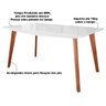 Mesa de Jantar Cozinha Maldini 200cm com Tampo de Vidro Branco/Imbuía - Gran Belo - 3