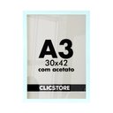 Ver imagem 1 de Kit 03 Molduras A3 30x42cm com Acetato e Fundo para Quadros Diplomas Certificados Fotos Cor: Branco