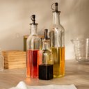 Ver imagem 4 de Kit 2 Frascos de Vidro para Vinagre Garrafa para Azeite com Bico Dosador 510ml Transparente