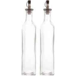 Kit 2 Frascos de Vidro para Vinagre Garrafa para Azeite com Bico Dosador 510ml Transparente - 1