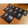 Kit 10 Placas Braile Ps do 2° Andar Elevador Preto - 2