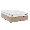 Ver imagem 6 de Cama Box Baú Casal Bipartido Bege + Colchão Life D33 Pillow Top 61x138x188cm Branco - e-Shop Casa
