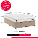 Ver imagem 4 de Cama Box Baú Casal Bipartido Bege + Colchão Life D33 Pillow Top 61x138x188cm Branco - e-Shop Casa
