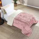 Ver imagem 2 de Coberdrom Sherpa e Flannel Everest Solteiro Manta Alta 150g 01 Peça - Rosa Secreto