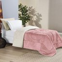 Ver imagem 3 de Coberdrom Sherpa e Flannel Everest Solteiro Manta Alta 150g 01 Peça - Rosa Secreto