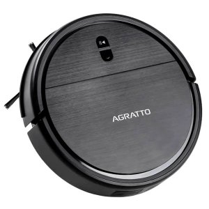 Aspirador de Pó Robô 3 em 1 Varre Aspira Limpa Praticci Premium Preto Bivolt Agratto Aarr02l-04