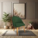 Ver imagem 2 de Cadeira de Jantar Bela Suede Pés Palito Castanho Pallazio