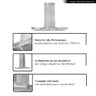 Coifa Ilha Soft Touch 90cm Exaustor Depurador com Led 3 Velocidades Inox 127v G80 - Invita Coifa Ilh - 3