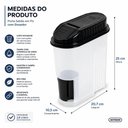 Ver imagem 7 de Pote Porta Sabao em Po Liquido Grande com Dosador Tampa Copo Dispenser 2kg Organizador Lavanderia Mu