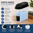 Ver imagem 6 de Pote Porta Sabao em Po Liquido Grande com Dosador Tampa Copo Dispenser 2kg Organizador Lavanderia Mu