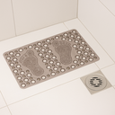 Ver imagem 3 de Tapete Box de Banheiro Antiderrapante Pvc 66x33cm Fumê Uzoo