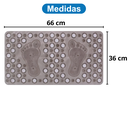 Ver imagem 2 de Tapete Box de Banheiro Antiderrapante Pvc 66x33cm Fumê Uzoo