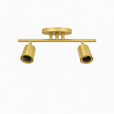 Ver imagem 1 de Spot Trilho Industrial Aluminio Teto 2 Luzes Gu10 Bivolt Lumini Lab - Dourado Champanhe