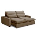 Ver imagem 2 de Sofa 2 Lugares Retrátil Reclinavel 200cm Veludo Bege Capuccino Andreza
