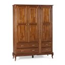 Ver imagem 1 de Roupeiro Hannover 3 Portas 4 Gavetas - 60825 Mmj-lz Lz-imbuia
