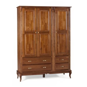 Roupeiro Hannover 3 Portas 4 Gavetas - 60825 Mmj-lz Lz-imbuia