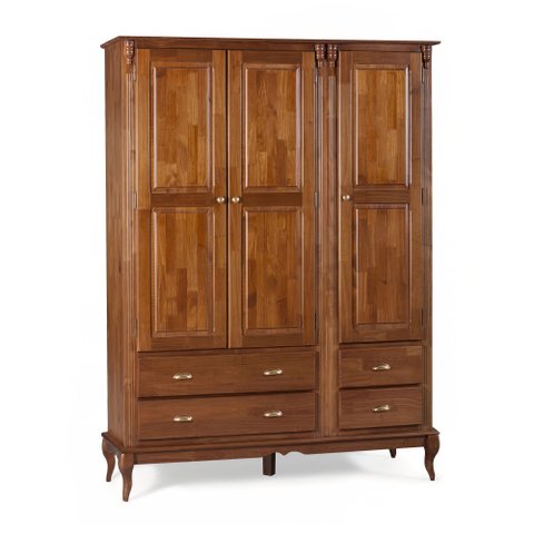 Roupeiro Hannover 3 Portas 4 Gavetas - 60825 Mmj-lz Lz-imbuia