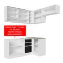 Ver imagem 6 de Armário de Cozinha Completa de Canto 349cm Branco/Preto Glamy Madesa 06